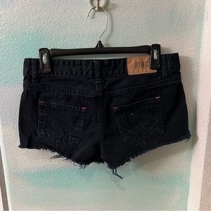 PINK Black Jean Shorts